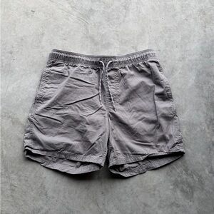 Men’s Medium Gray Amazon Essential Drawstring Shorts 5 Inch Inseam